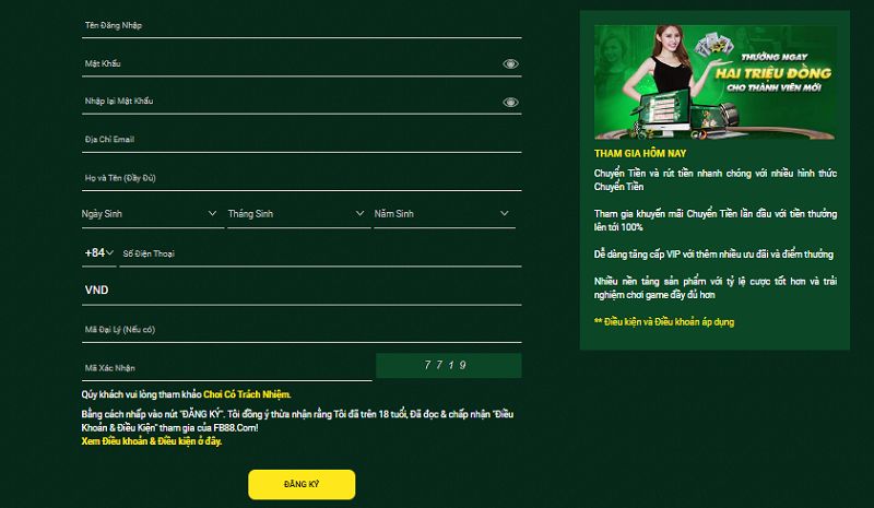 Đăng ký Fb88 nhanh