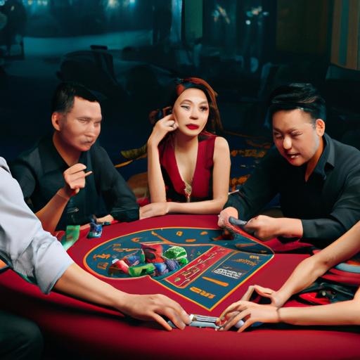 Bạn bè đang chơi B52 tài xỉu tại sòng bạc