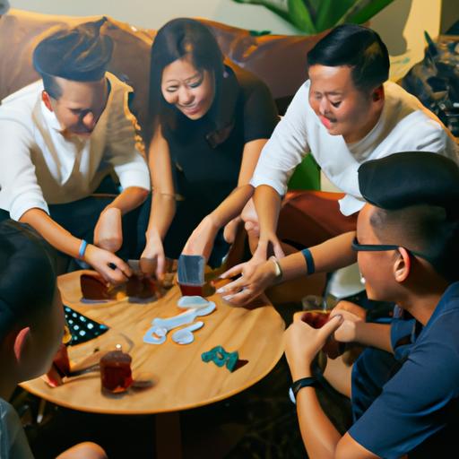 Nhóm bạn thưởng thức trò chơi tài xỉu cùng nhau