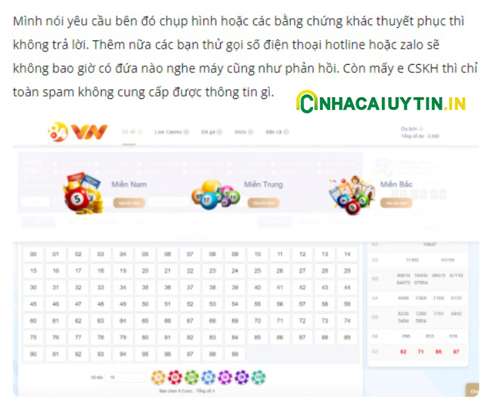  bằng chứng 84vn lừa đảo